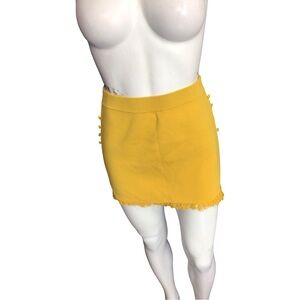 Honey Birdette Vibrant Yellow Mini Skirt
